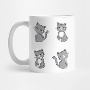 Funny Cute Tabby Grey cats Mug